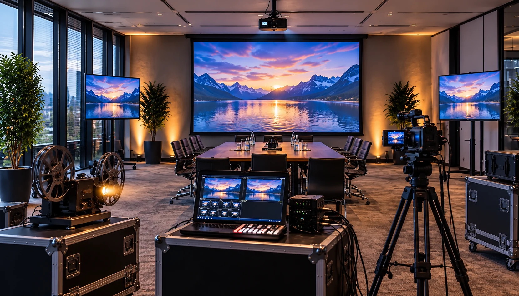 Videotechniek, displays en projectie voor producties